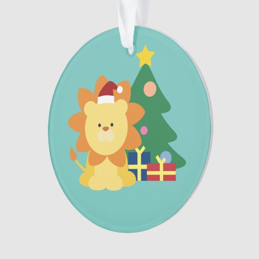 Weihnachtslöwe Ornament (Vorderseite)