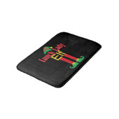 Weihnachtslunch Lady Elf mit Hut & Feet Holiday G Badematte (Schrägansicht)