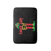 Weihnachtslunch Lady Elf mit Hut & Feet Holiday G Badematte (Vorderseite Vertikal)