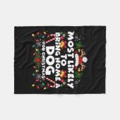 Weihnachtslustig am wahrscheinlichsten zu bringen  fleecedecke (Vorderseite (Horizontal))