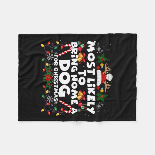 Weihnachtslustig am wahrscheinlichsten zu bringen fleecedecke (Vorderseite (Horizontal))