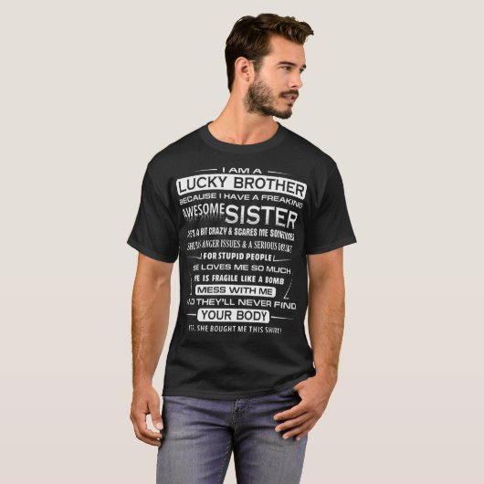 Weihnachtslustig für Bruder von Schwester Ich bin T-Shirt (Vorne ganz)