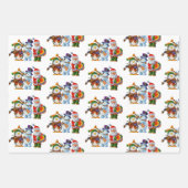 Weihnachtslustige 3 Koordination Geschenkpapier Set (Vorderseite 2)