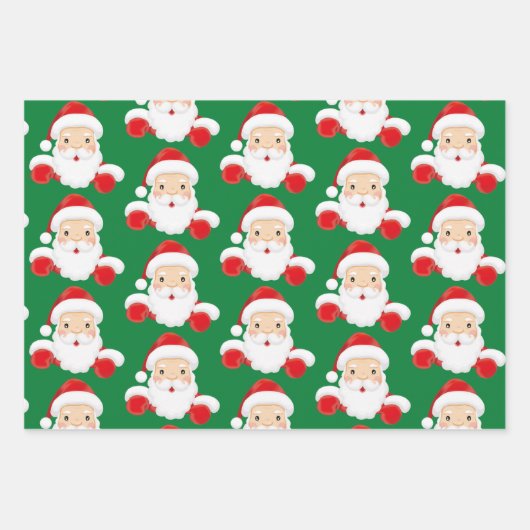 Weihnachtslustige 3 Koordination Geschenkpapier Set (Vorderseite)