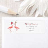 Weihnachtslustige Flamingos personalisiert (Insitu)