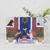 Weihnachtslustige Party Einladungen (Stehend Vorderseite)