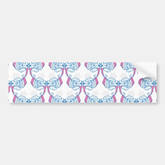 Weihnachtslustiger Hund Autoaufkleber (Vorne)