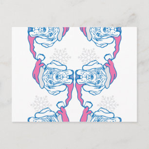 Weihnachtslustiger Hund Feiertagspostkarte