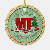 WEIHNACHTSm.ü.-Massage-Therapeut Keramik Ornament (Vorne)