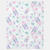 Weihnachtsmacarons Fleecedecke (Vorderseite)