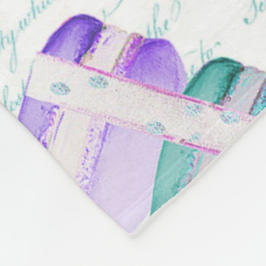 Weihnachtsmacarons Fleecedecke (Ecke)