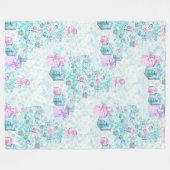 Weihnachtsmacarons Fleecedecke (Vorderseite (Horizontal))