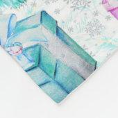 Weihnachtsmacarons Fleecedecke (Ecke)