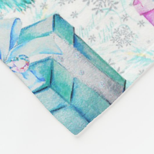 Weihnachtsmacarons Fleecedecke (Ecke)