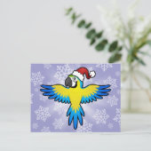 WeihnachtsMacaw/-papagei Feiertagspostkarte (Stehend Vorderseite)