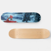 Weihnachtsmädchen auf Schlitten Skateboard (Horizontal)