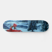 Weihnachtsmädchen auf Schlitten Skateboard (Horizontal)