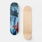 Weihnachtsmädchen auf Schlitten Skateboard (Vorderseite)
