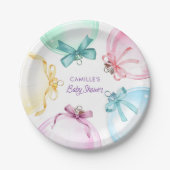 Weihnachtsmädchen-Babydusche Pappteller (Vorderseite)