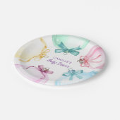 Weihnachtsmädchen-Babydusche Pappteller (Schrägansicht)