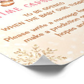 Weihnachtsmädchen Babydusche Spielzeit Kapselunter Poster (Ecke)