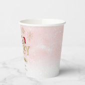 Weihnachtsmädchen Babyduschpapier-Tassen Pappbecher (Links)