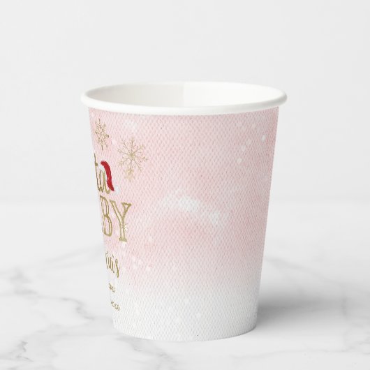 Weihnachtsmädchen Babyduschpapier-Tassen Pappbecher (Links)