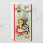 Weihnachtsmädchen Backkost Feiertagskarte (Vorderseite)