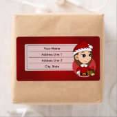 Weihnachtsmädchen-Cartoon (Insitu)