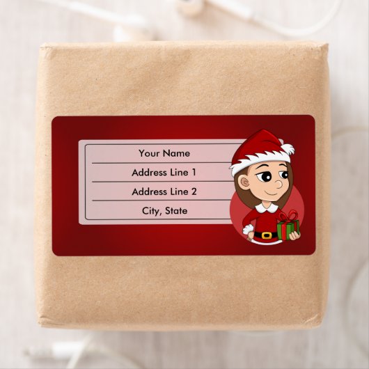 Weihnachtsmädchen-Cartoon (Insitu)