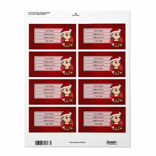 Weihnachtsmädchen-Cartoon (Vorne)