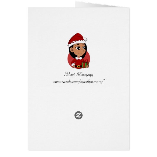 Weihnachtsmädchen-Cartoon (Hinten)