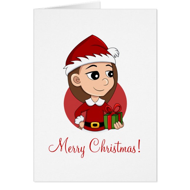 Weihnachtsmädchen-Cartoon (Vorne)