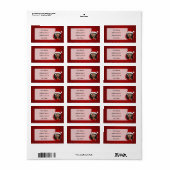 Weihnachtsmädchen-Cartoon Adressaufkleber (Vorne)