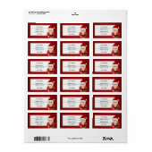 Weihnachtsmädchen-Cartoon Adressaufkleber (Vorne)