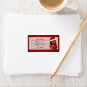 Weihnachtsmädchen-Cartoon Adressaufkleber (Insitu)