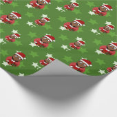 Weihnachtsmädchen-Cartoon Geschenkpapier (Ecke)