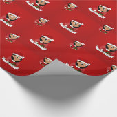 Weihnachtsmädchen-Cartoon Geschenkpapier (Ecke)
