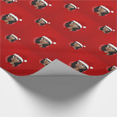 Weihnachtsmädchen-Cartoon Geschenkpapier (Ecke)