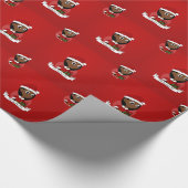 Weihnachtsmädchen-Cartoon Geschenkpapier (Ecke)