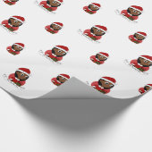 Weihnachtsmädchen-Cartoon Geschenkpapier (Ecke)