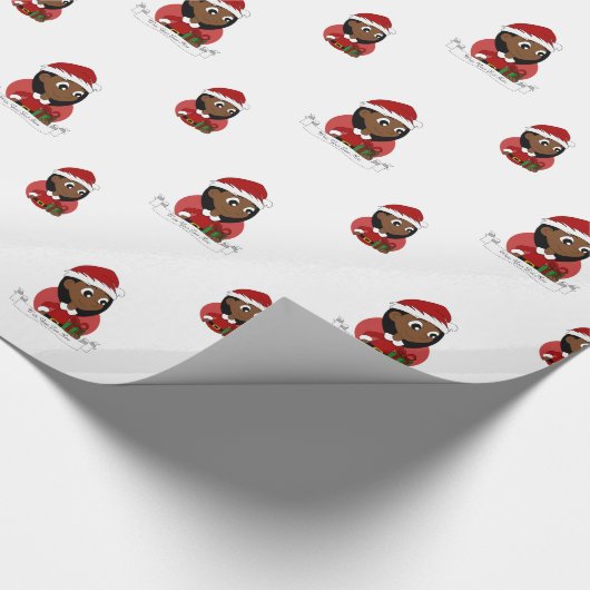 Weihnachtsmädchen-Cartoon Geschenkpapier (Ecke)