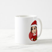 Weihnachtsmädchen Cartoon Kaffee Tasse (VorderseiteRechts)