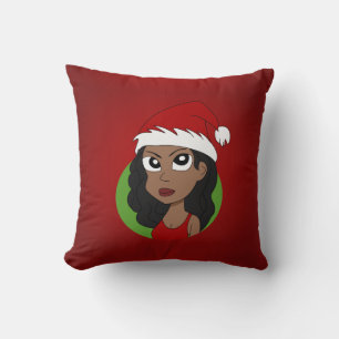 Weihnachtsmädchen-Cartoon Kissen