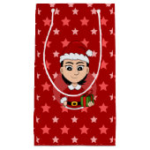 Weihnachtsmädchen Cartoon kleine Geschenktasche Geschenktüte (Vorderseite)