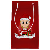 Weihnachtsmädchen Cartoon kleine Geschenktasche Kleine Geschenktüte (Vorderseite)