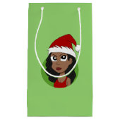 Weihnachtsmädchen-Cartoon Kleine Geschenktüte (Vorderseite)