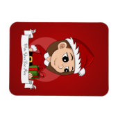 Weihnachtsmädchen-Cartoon-Magnet Magnet (Horizontal)