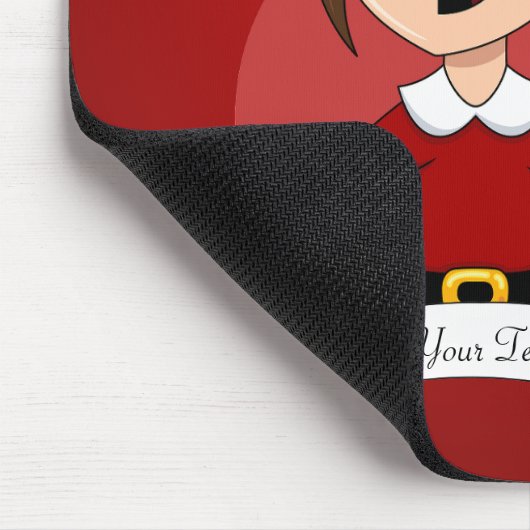 Weihnachtsmädchen-Cartoon Mousepad (Ecke)