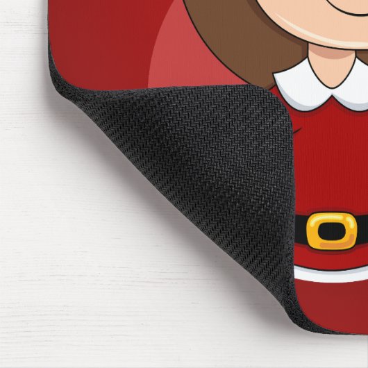Weihnachtsmädchen-Cartoon Mousepad (Ecke)